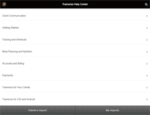 Tablet Screenshot of help.trainerize.com